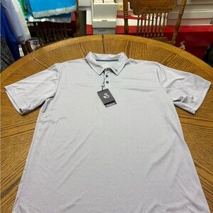 Swannies New with Tags  Light Gray/Purple Polo Shirt for Men